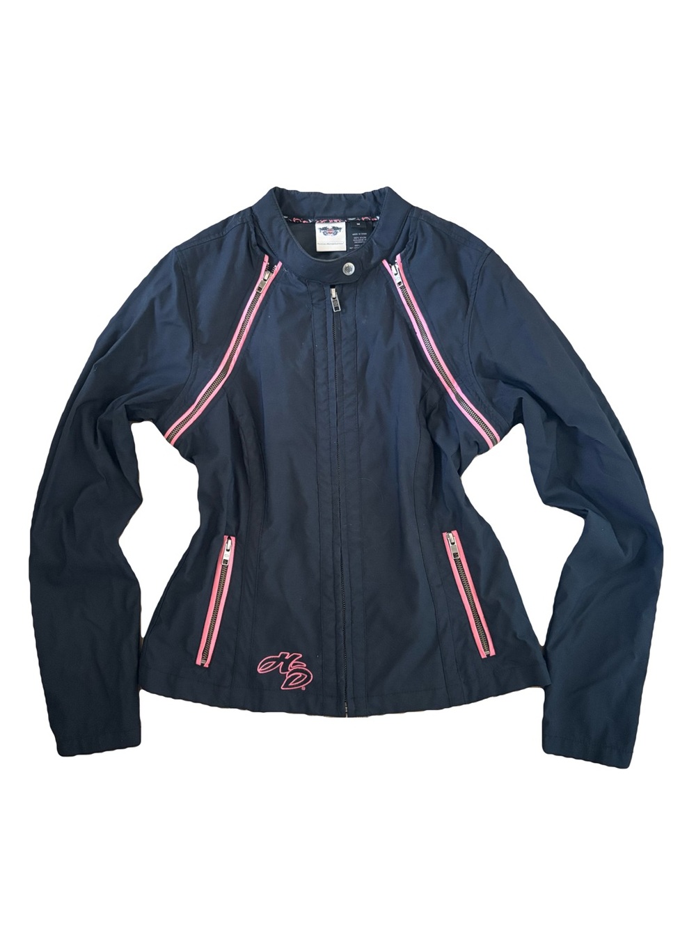 Harley-Davidson Black jacket with pink trim